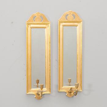 Spegellampetter, ett par, "Regnaholm", IKEA:s 1700-talsserie, 1990-tal.