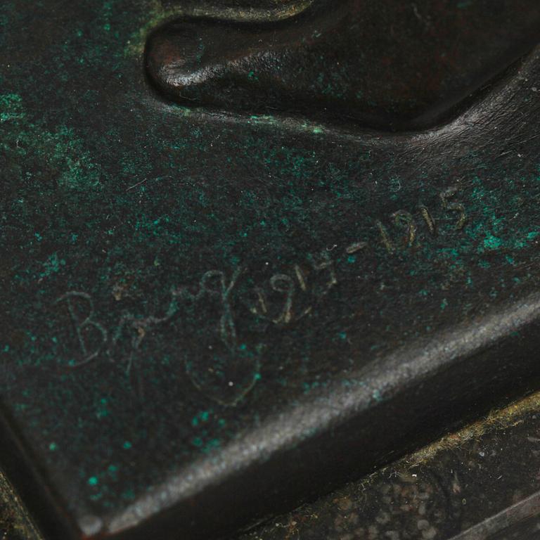 JOHANNES C. BJERG, brons, sign och dat 1914-1915.