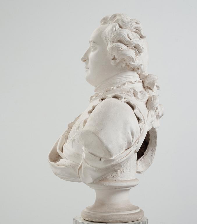 Johan Tobias Sergel, A plaster late Gustavian bust of Gustaf Adolf Reuterholm (1756-1813) 1795.