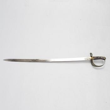 Sabre, Swedish, for the cavalry 1867-93 with scabbard.