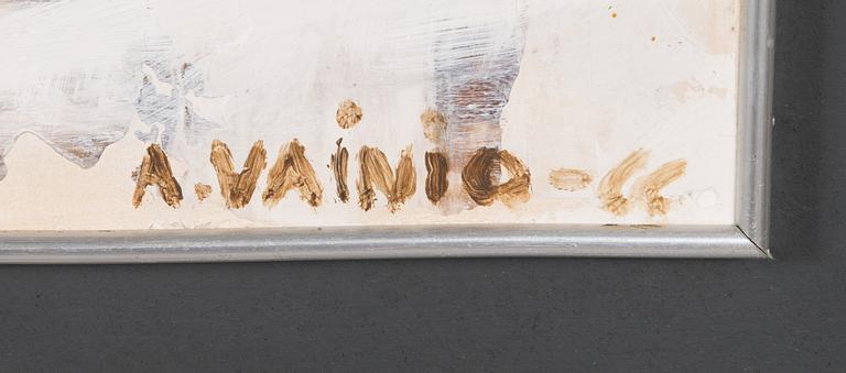 Armas Vainio, öljy levylle, signeerattu ja päivätty -66.