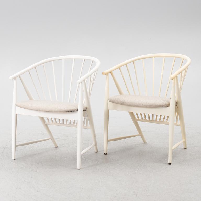 Sonna Rosén, armchairs, a pair, "The Fan", Nässjö Stolfabrik.