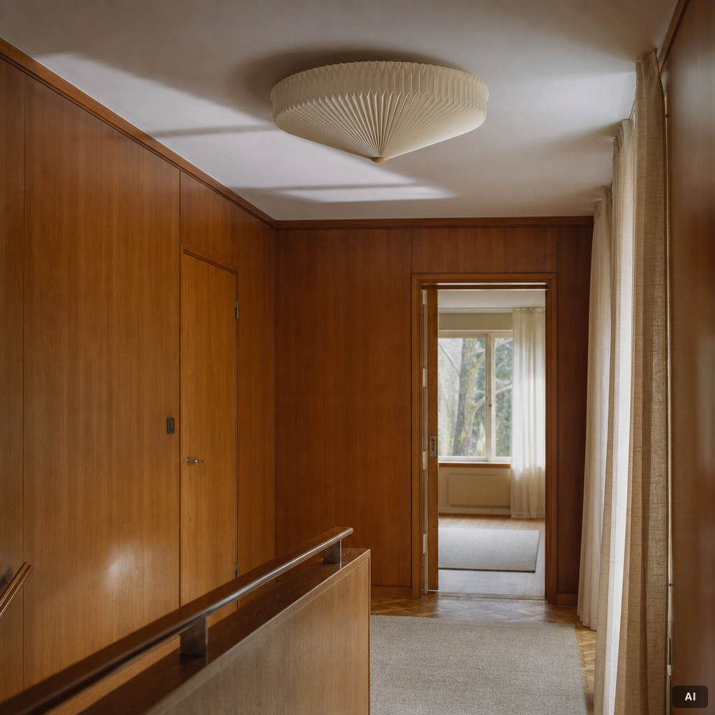 Le Klint, a ceiling lamp, Denmark.