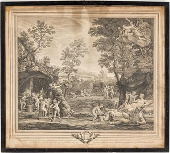 FRANCESCO ALBANI, after, 4 etchings, engraved by Etienne Baudet, dated 1672.