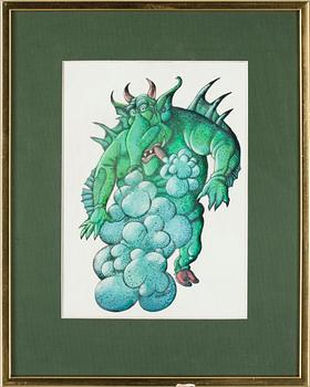 HANS ARNOLD, krita, sign.