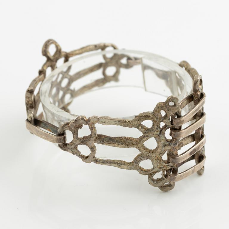 Lars Arby, a bracelet and two pendants, sterling silver, Gothenburg 1982, 1981 and 1978.