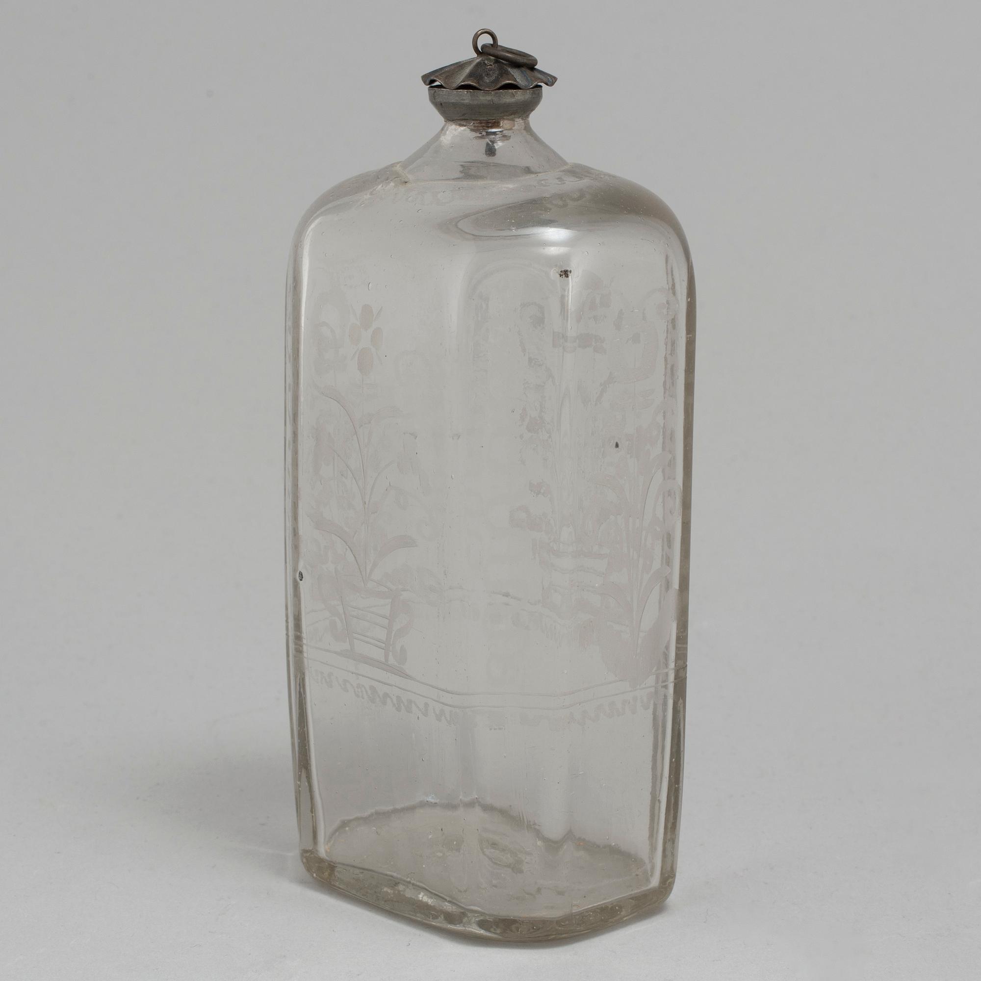 BRÄNNVINSFLASKA, 1700-tal.