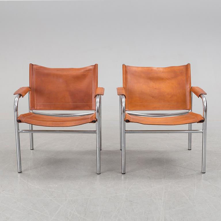 A pair of 'Klinte' easy chairs by Tord Björklund, for IKEA, late 20th century.