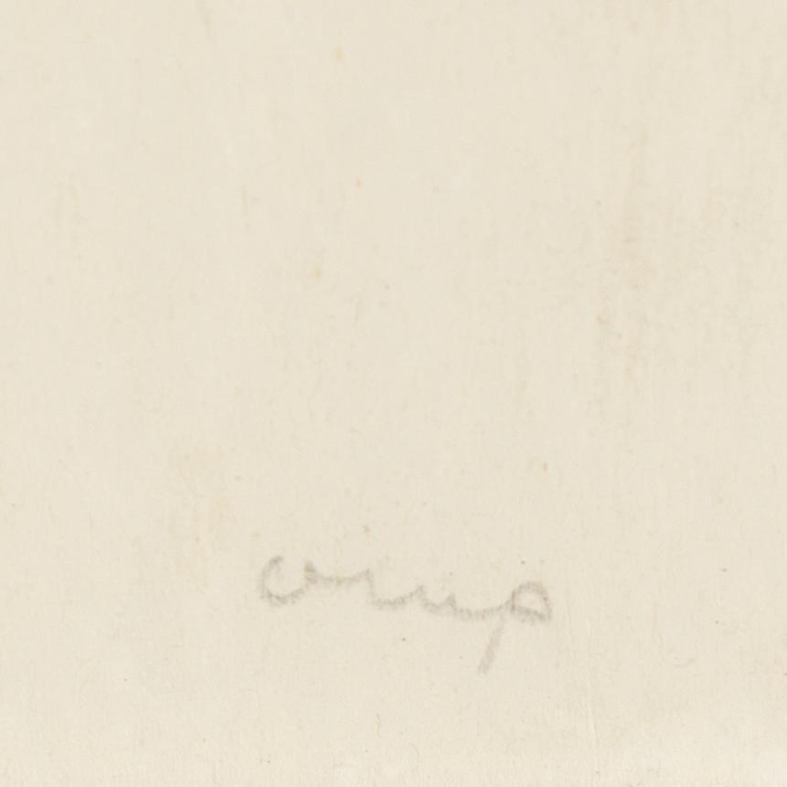 BENGT ORUP, monotype, signed.