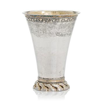 A Swedish 18th-century silver beaker, maker's mark of Isak Sauer, Stockholm 1770.