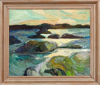 GUNNAR JONN, oil on panel, signed and dated -52.