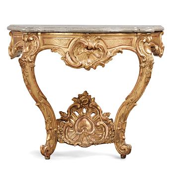 14. A Swedish Rococo 18th century console table.