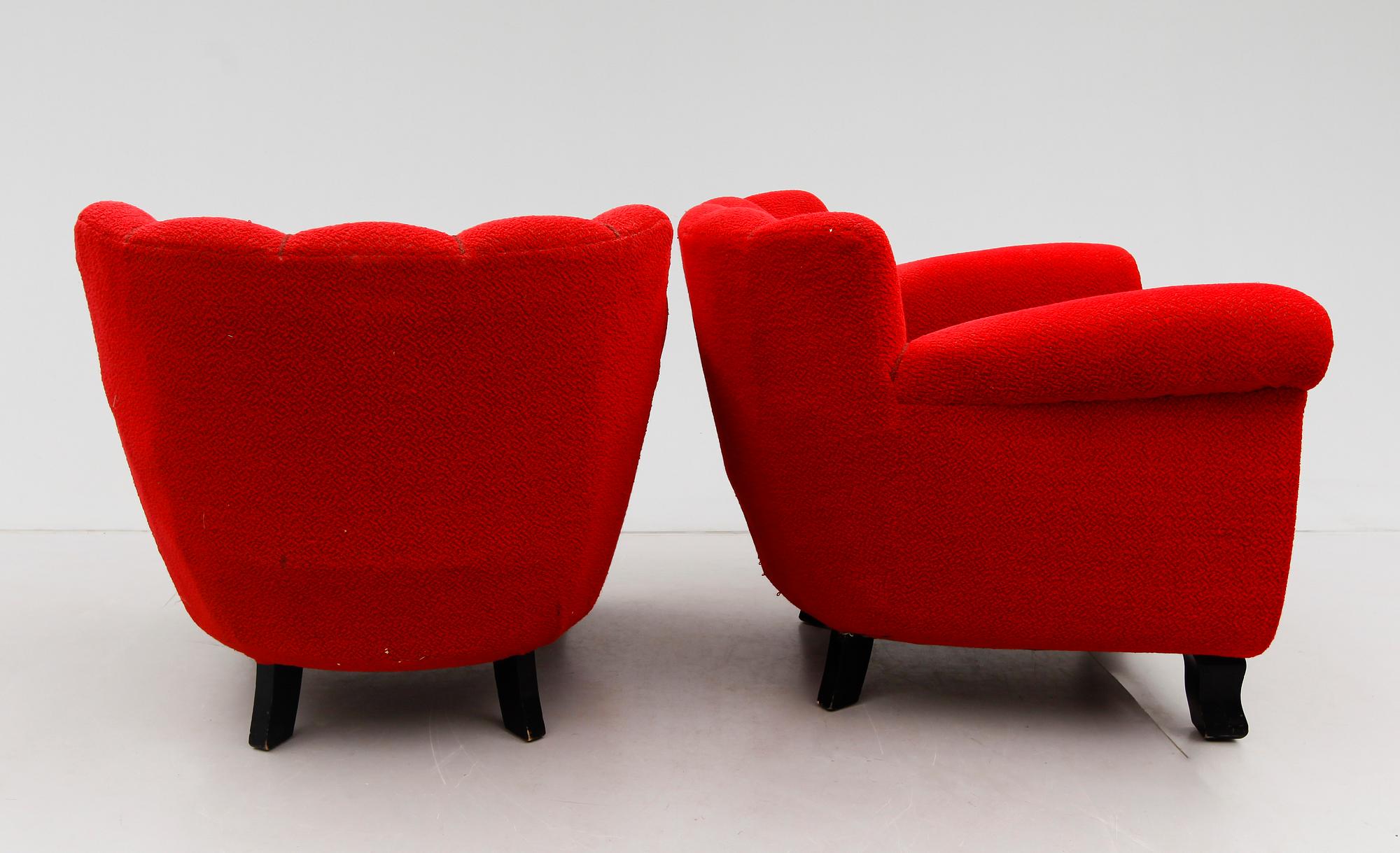 FÅTÖLJER, 1 par, art déco, 1920-/30-tal.