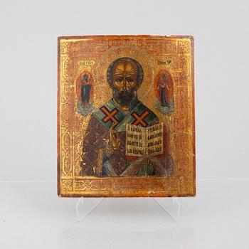 Icon, Russia, 19th century, St Nicholas.