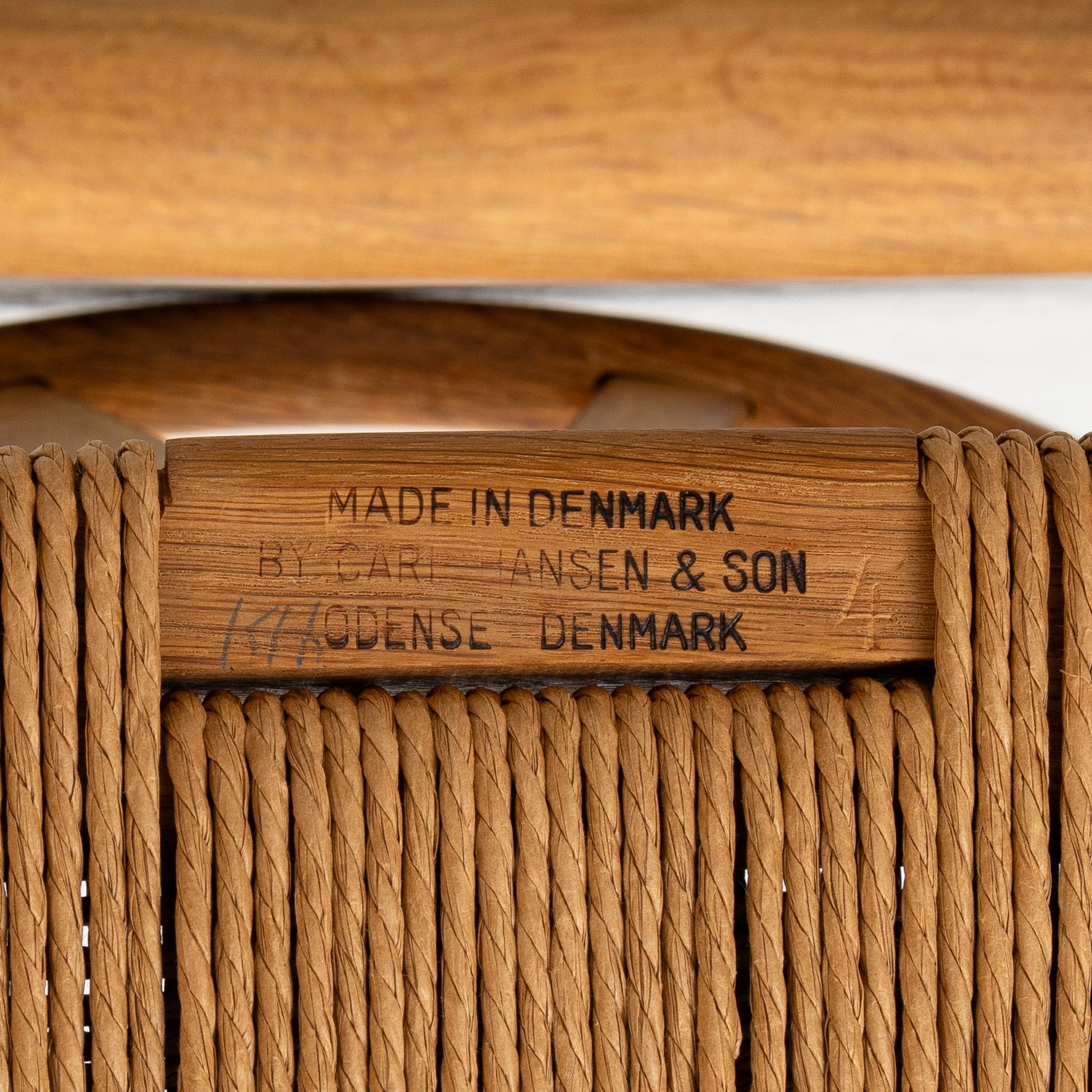 Hans J. Wegner, stolar, ett par, modell CH24 "Y-stolen", Carl Hansen & Son, Odense, Danmark.