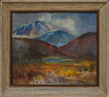 PÄR IVAR TÖRNEBACKE, olja på pannå. Signerad.