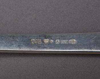 FISKBESTICK, 24 delar, silver, "Birka", GAB, vikt ca 1000g.