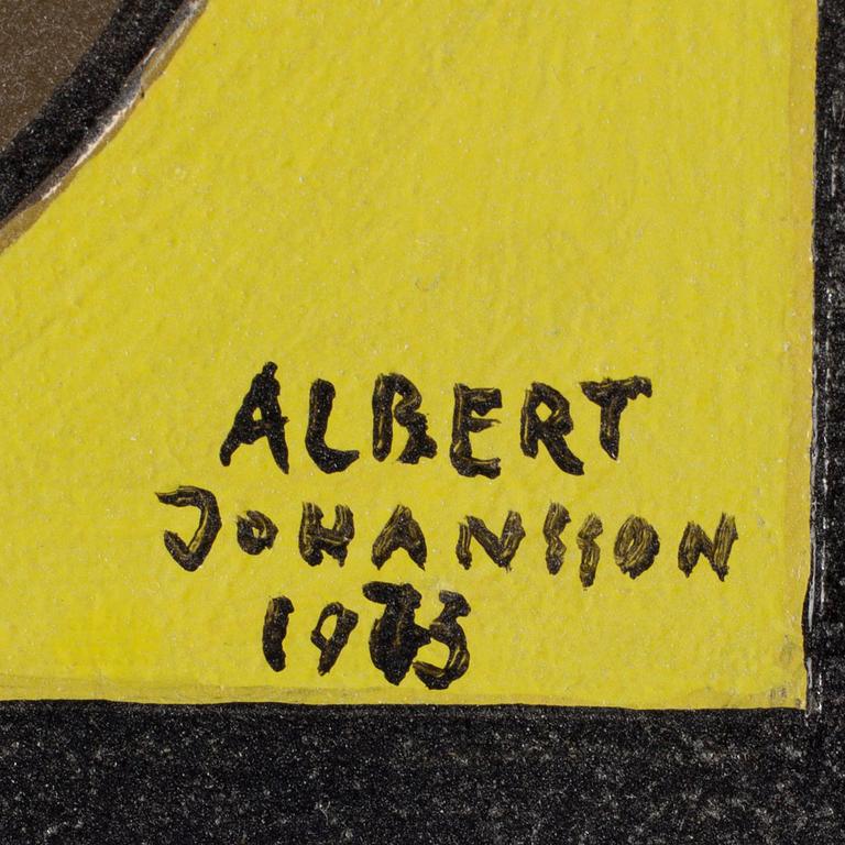 ALBERT JOHANSSON, akryl på pannå, sign.
