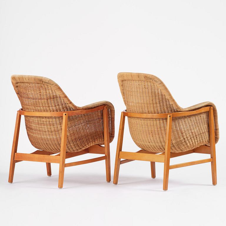 Scandinavian Modern, fåtöljer, ett par, 1950-tal.