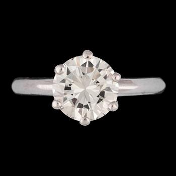 A brilliant cut diamond ring, 1.94 cts.