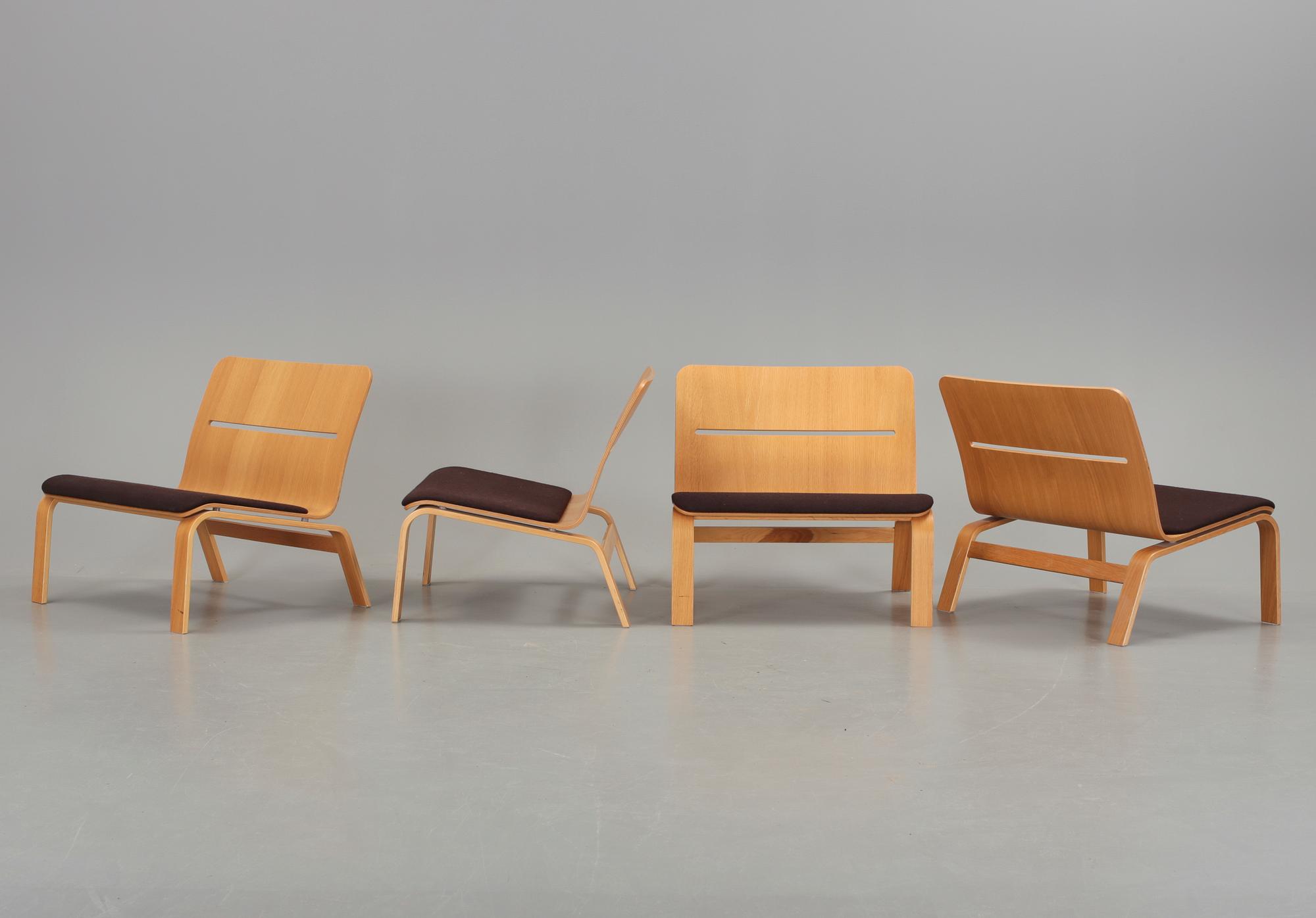 FÅTÖLJER, 4 st, "Bowie", Mårten Claesson, Eero Koivisto och Ola Rune, David Design, 2000-tal.