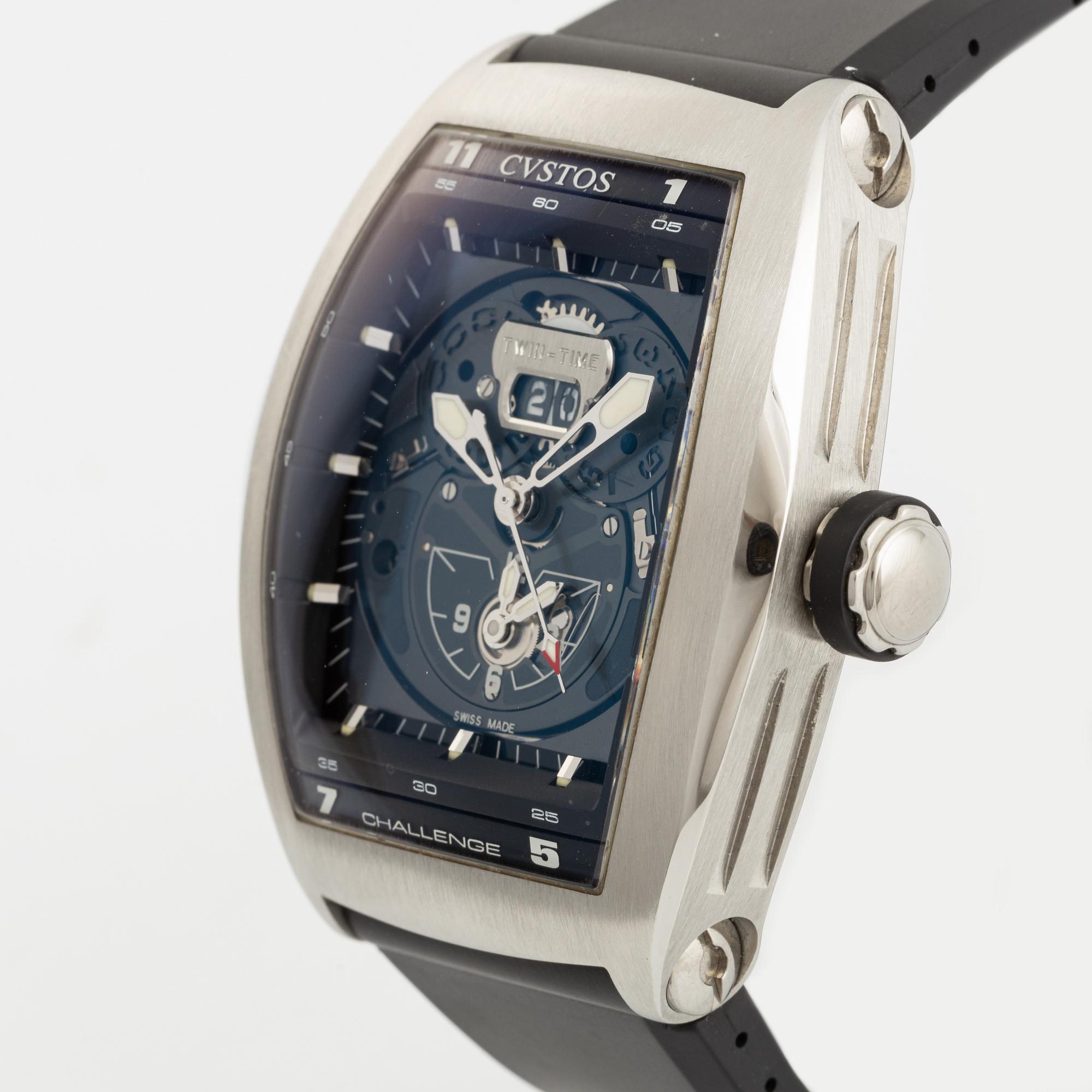 Cvstos, Challenge, Twin-time, armbandsur, 41 x 50 mm.