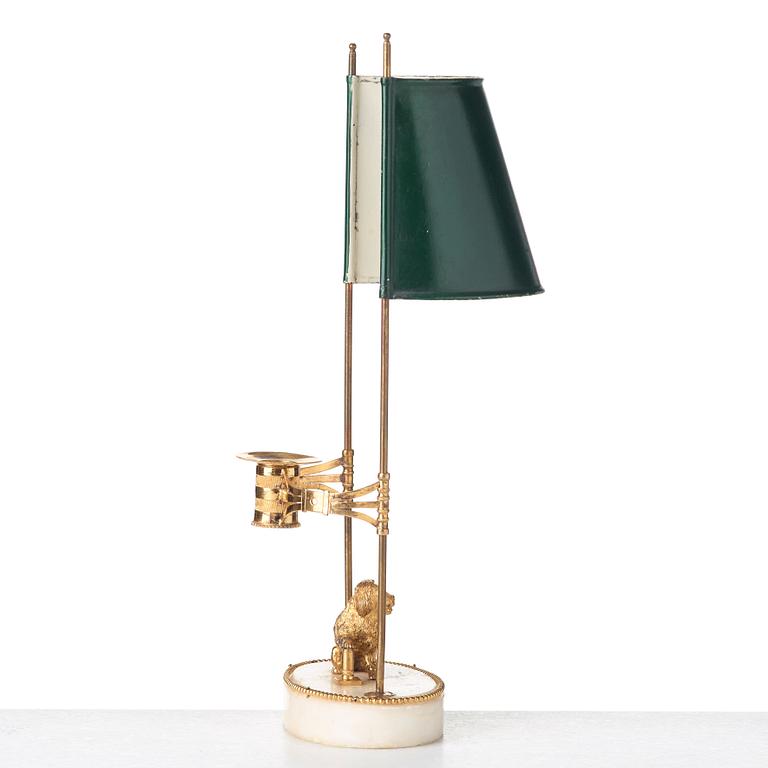 A late Gustavian early 19th century table lamp.