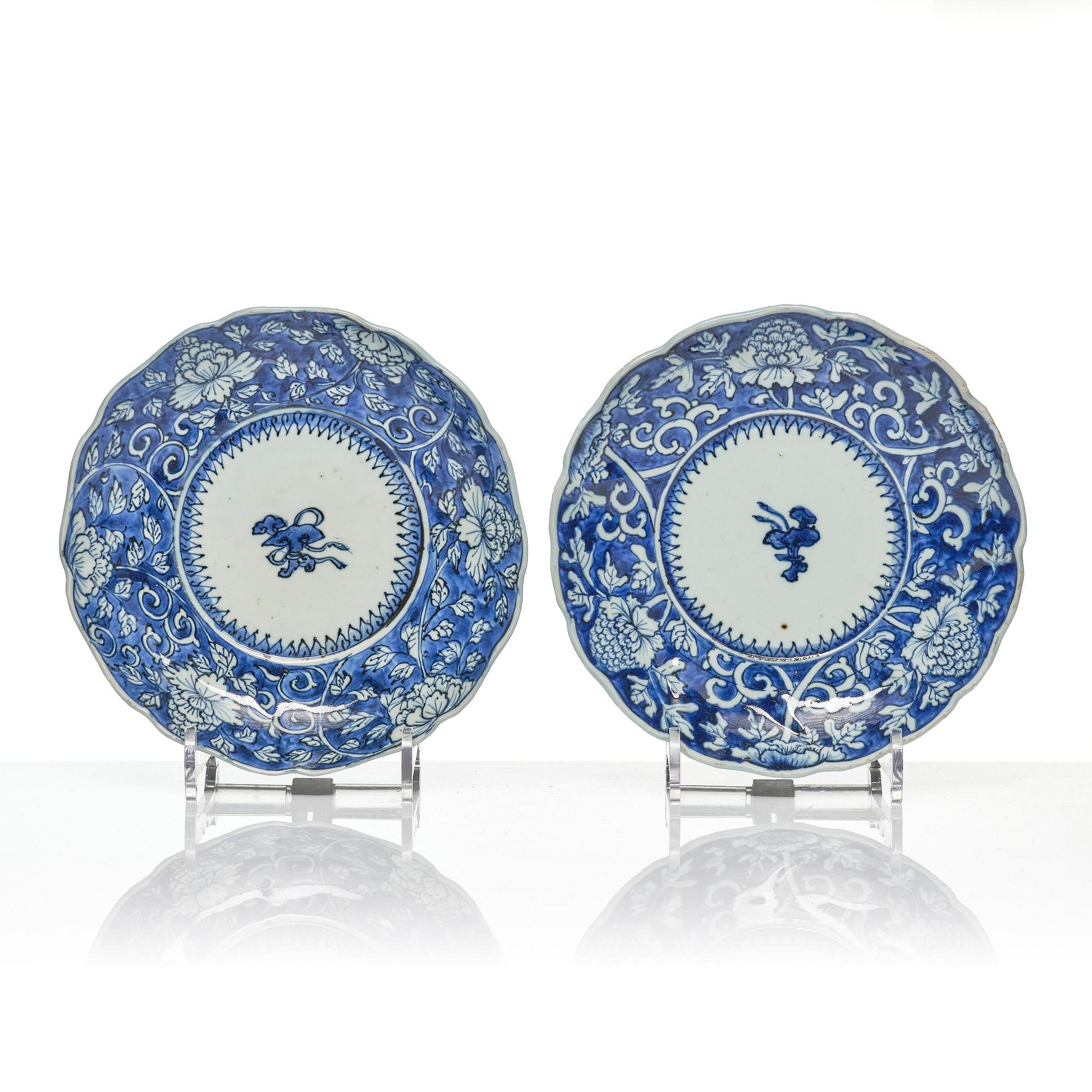Fat, 10 stycken, porslin. Tianqi/Chongzhen, 1600-tal.