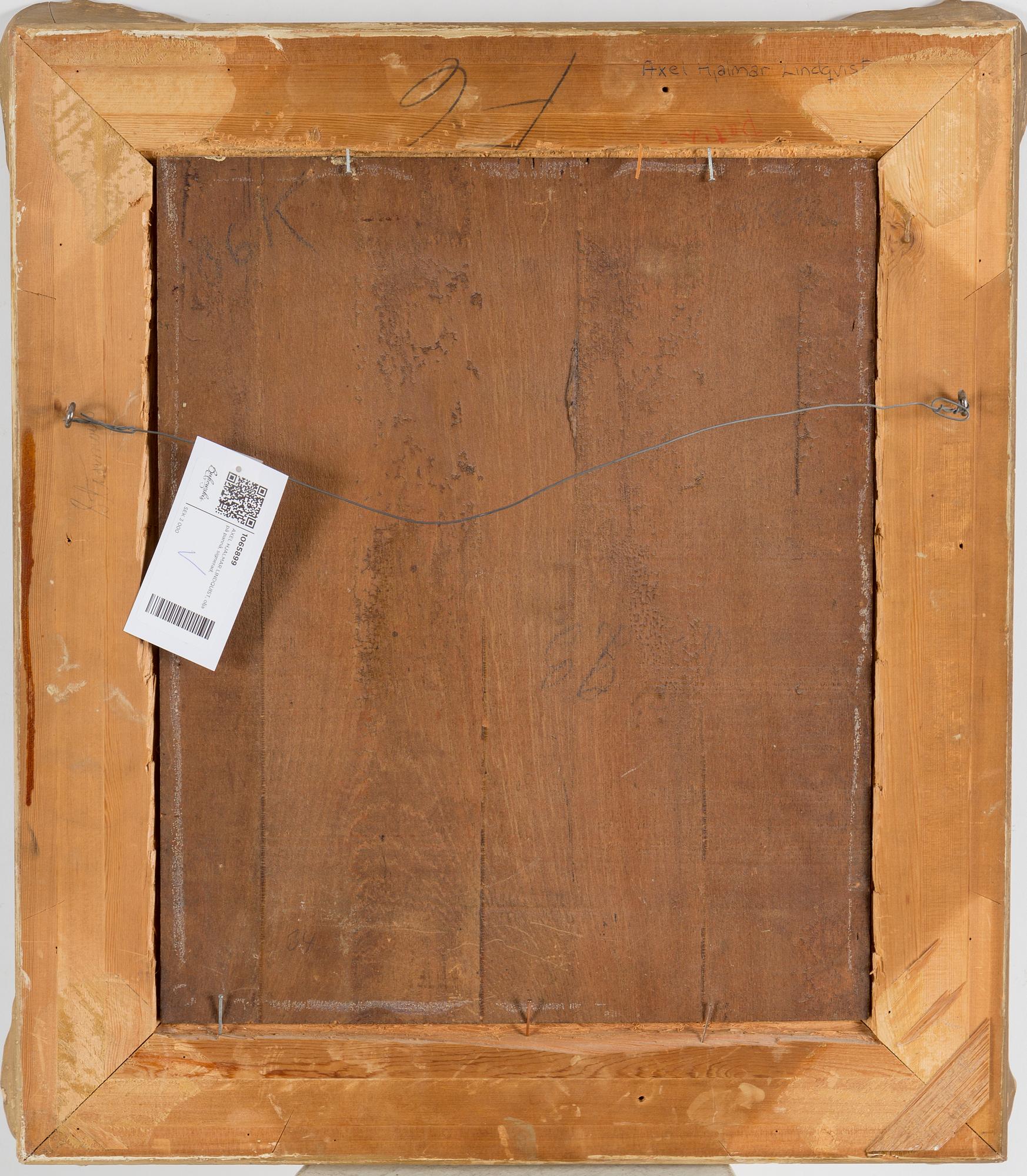 AXEL HJALMAR LINDQUIST, oil on panel, signed.