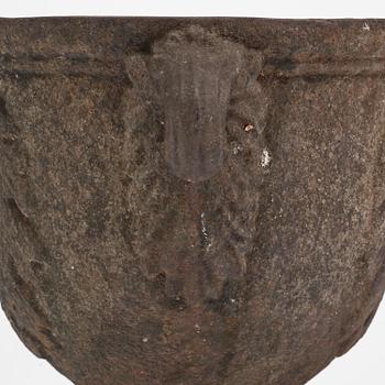 A pair of Swedish baroque cast-iron urns, circa 1700.