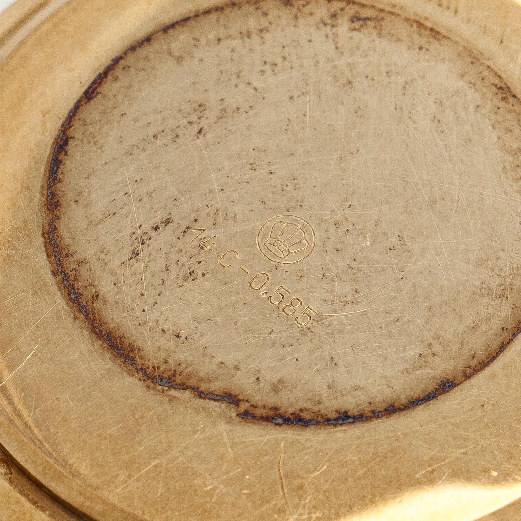 Taskukello, 42 mm, 14K kultaa, ankkurikäynti, Tillander.