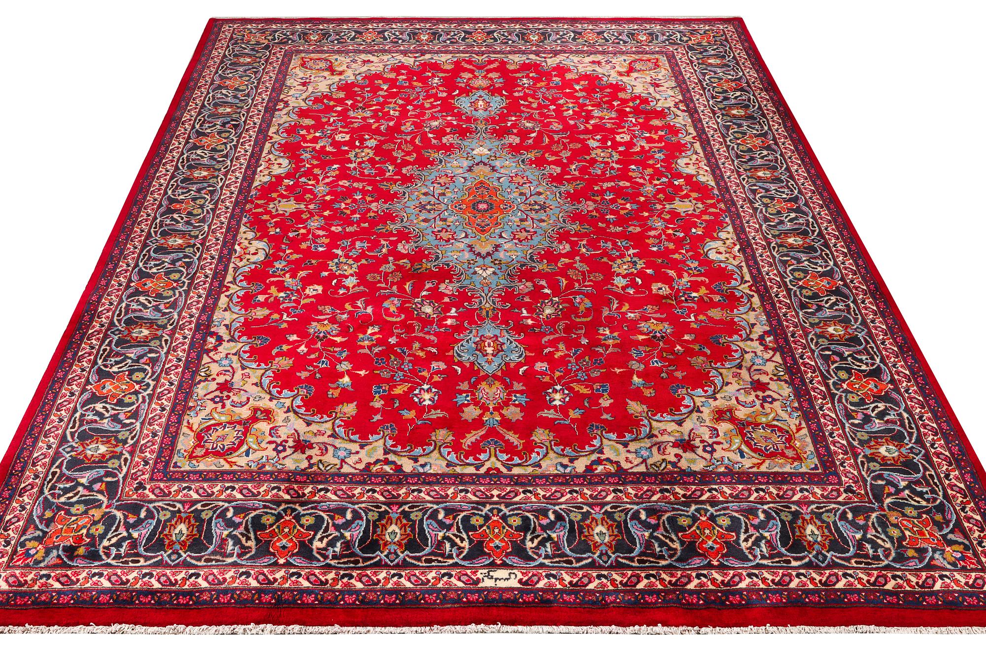 A Keshan carpet, c. 360 x 250 cm.
