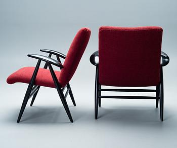 ILMARI TAPIOVAARA, ARMCHAIRS, A PAIR, NO 2468. Eve. Designed for Asko in 1960.