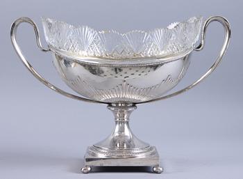 JARDINIERE, silver och glas, J.Andersson, Stockholm, 1904,