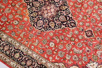 Carpet, Ghom, older, silk warp, 206 x 131 cm.