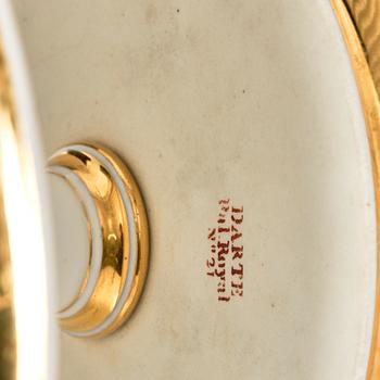 An French etagère/centerpiece, Darte Par Royal No 21, Paris, 1820s with the Royal Monogram of the Swedish King.