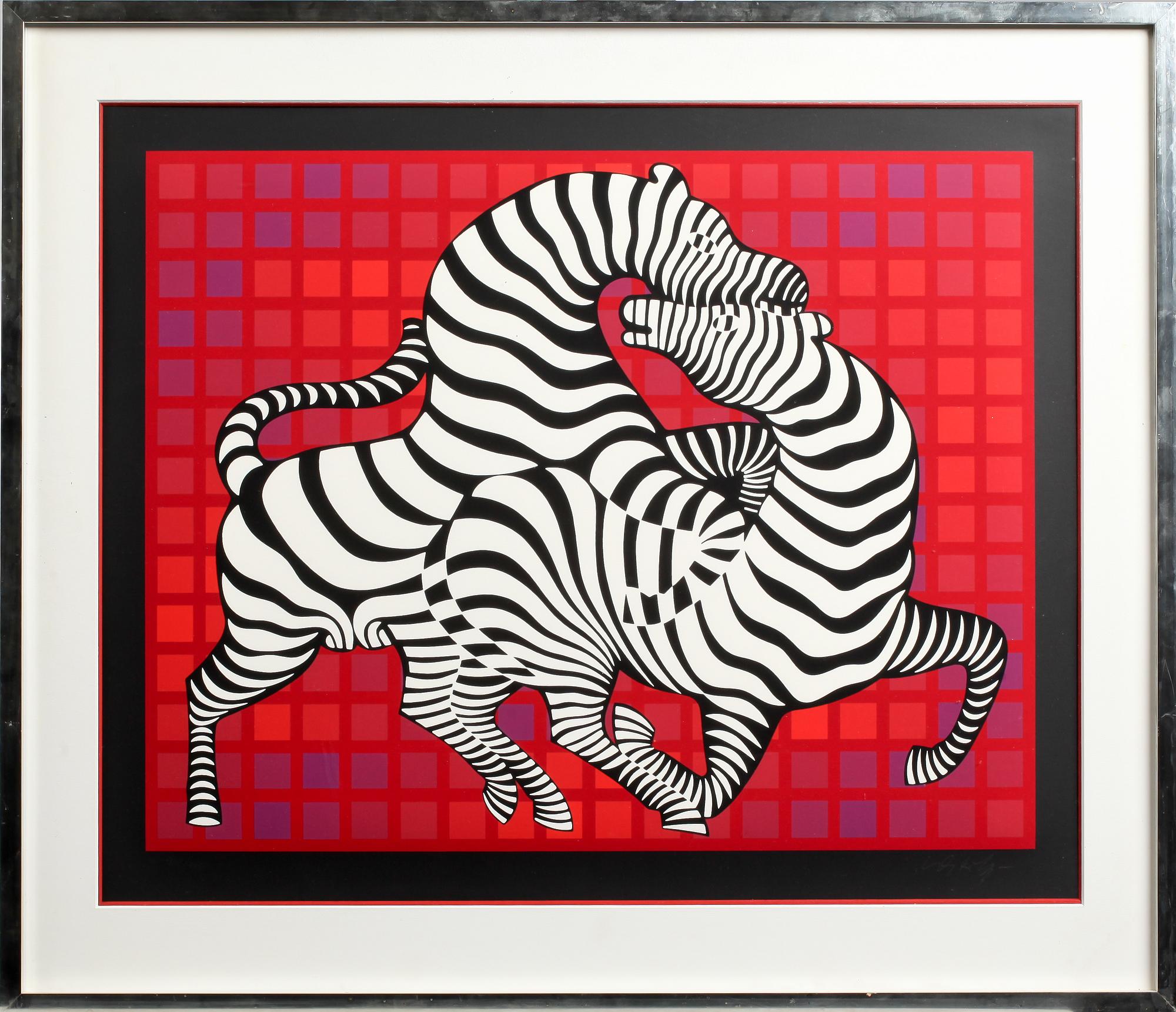 VICTOR VASARELY, färgseriegrafi, signerad och numrerad H C XXXIV/XXXV.