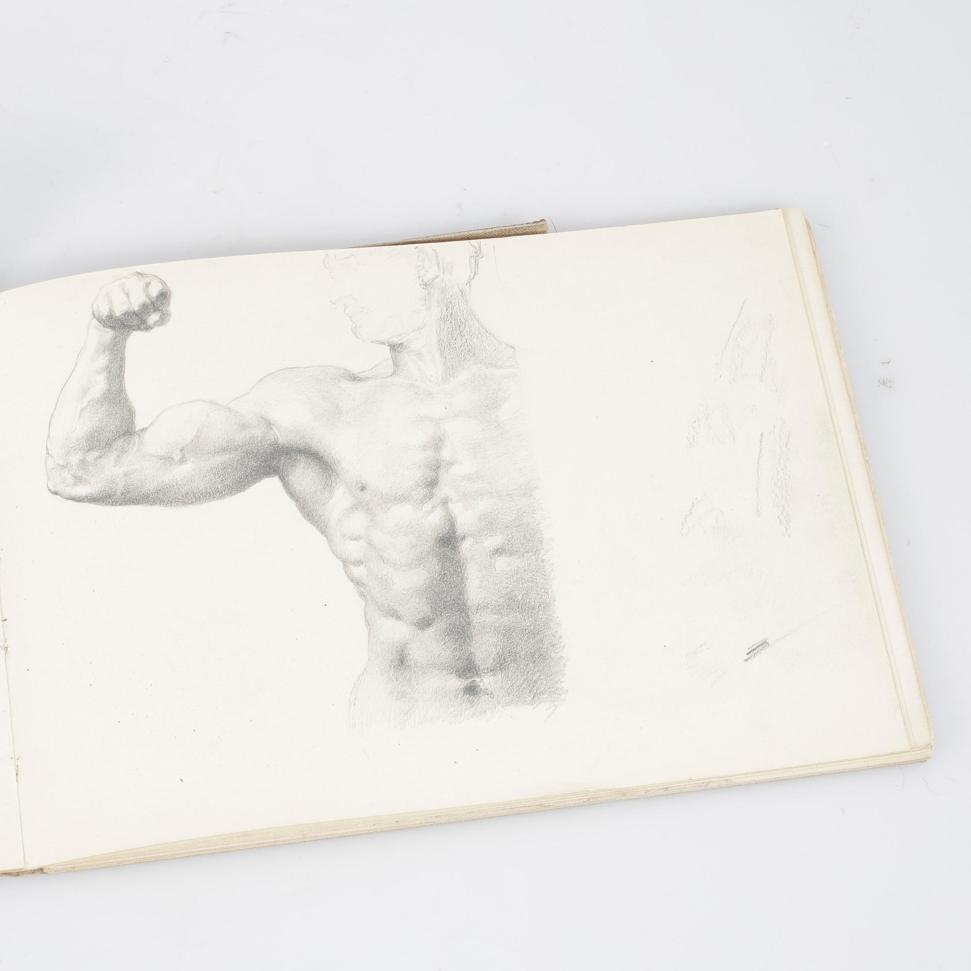 ROBERT THEGERSTRÖM, skissbok med 31 blad. Daterad 1901.