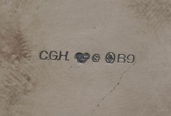 PARTI SILVER, 7 delar silver, bland annat Cg Hallberg, Stockholm, 1938. Totalvikt ca 972g.