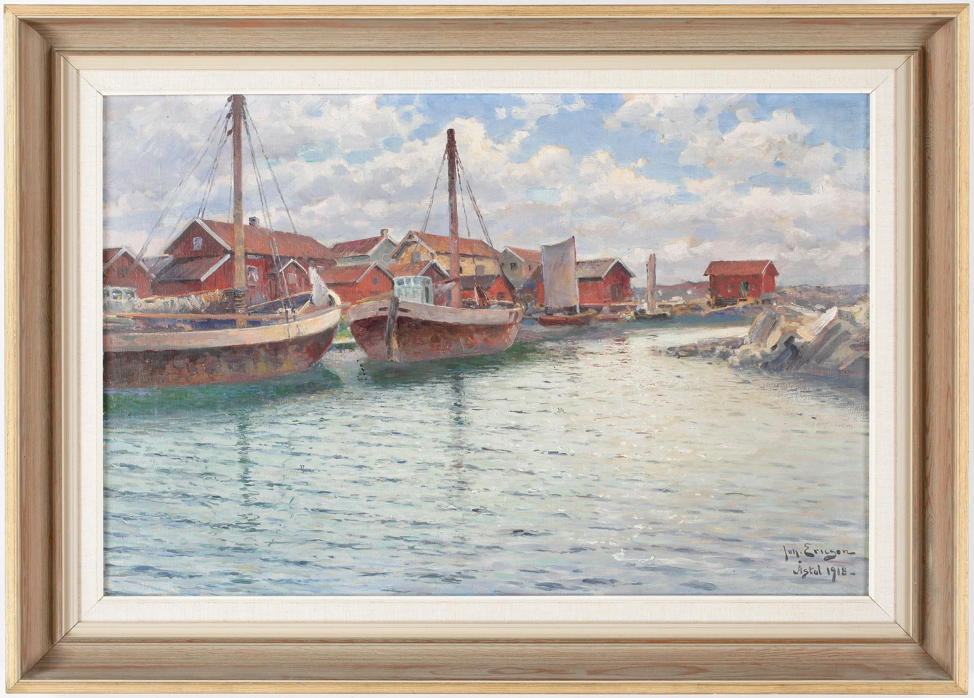 JOHAN ERICSON. Olja på duk. Sign Johan Ericson o dat 1918.