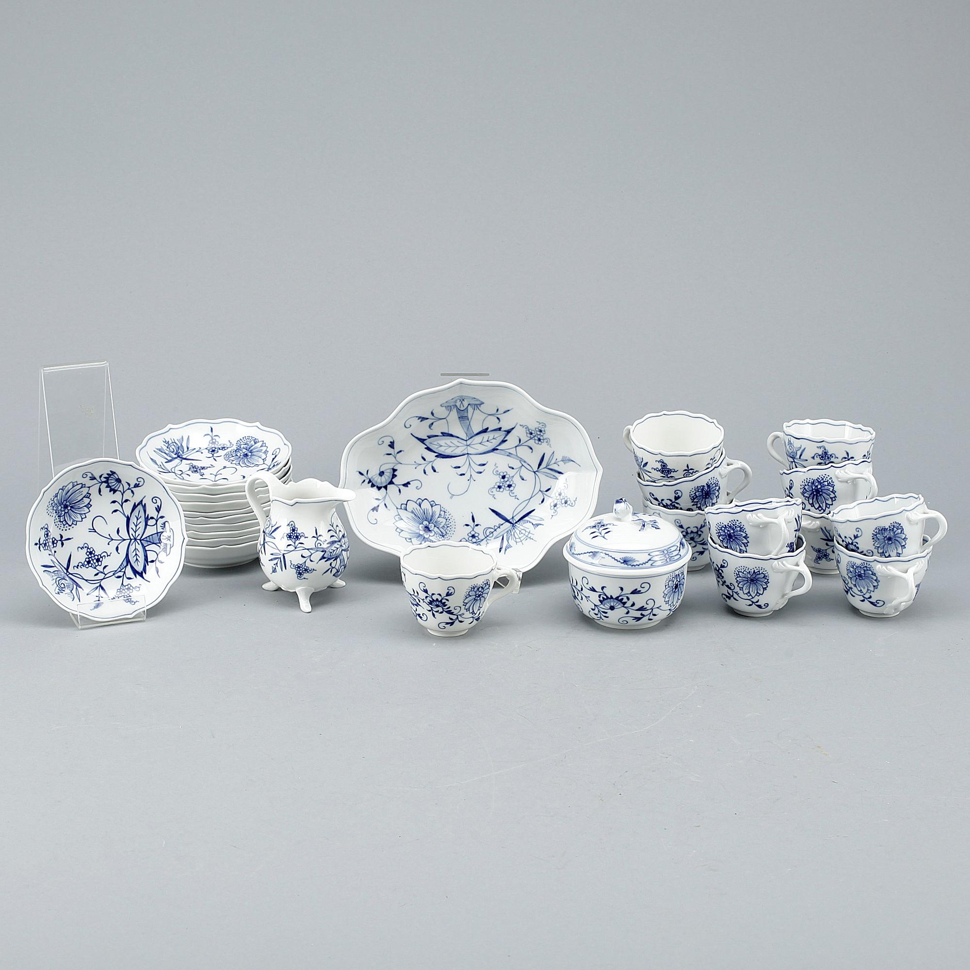 KAFFESERVIS, 14 delar, porslin, Meissen, 1900-tal.