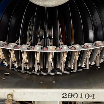 Jukebox, Wurlitzer, modell 2104, Rudolph Wurlitzer Company, North Tonawanda, New York, USA, 1957.