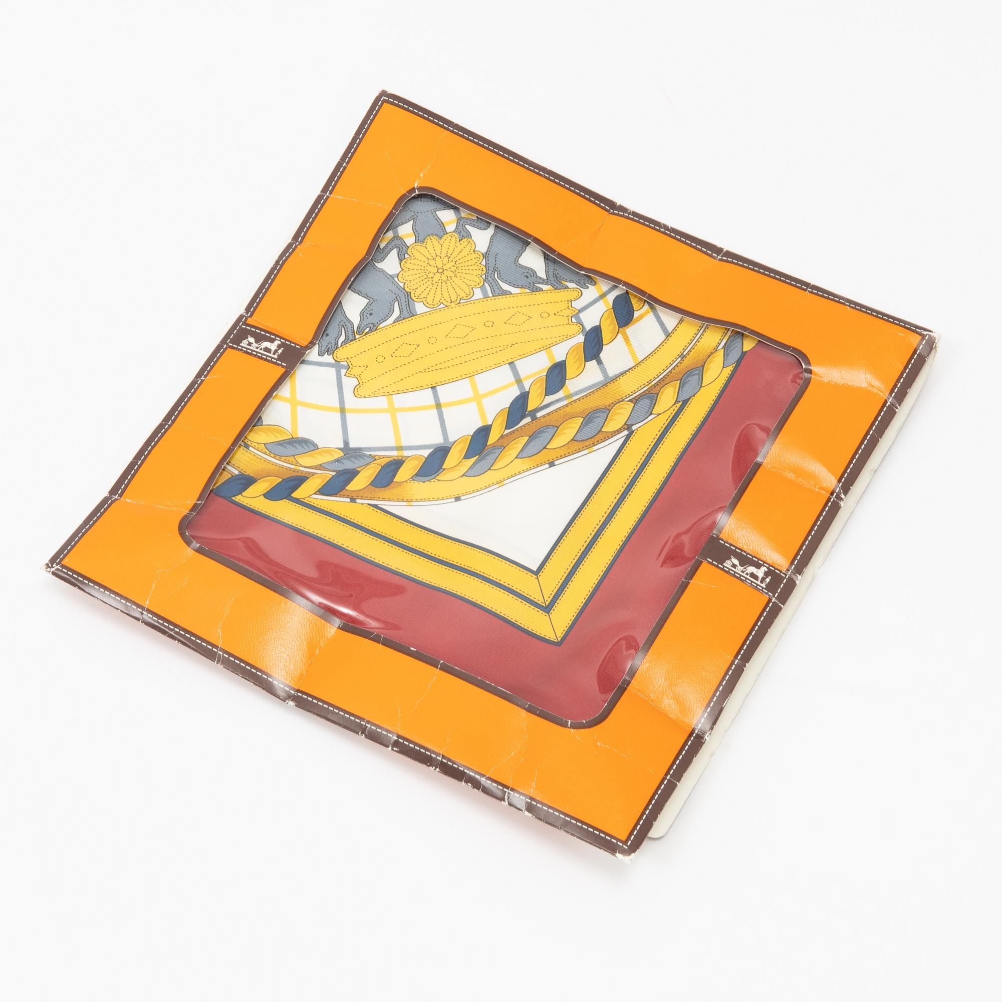 Hermès, a 'Grand Tenue' silk scarf.