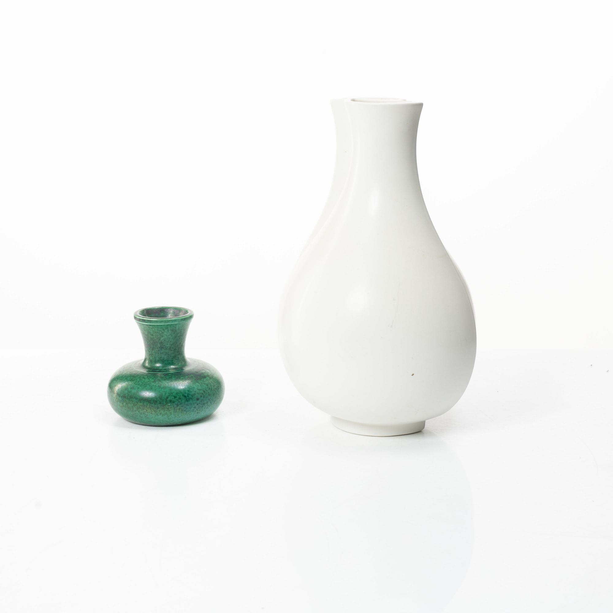 Wilhelm Kåge, 2 stoneware vases, Gustavsberg.