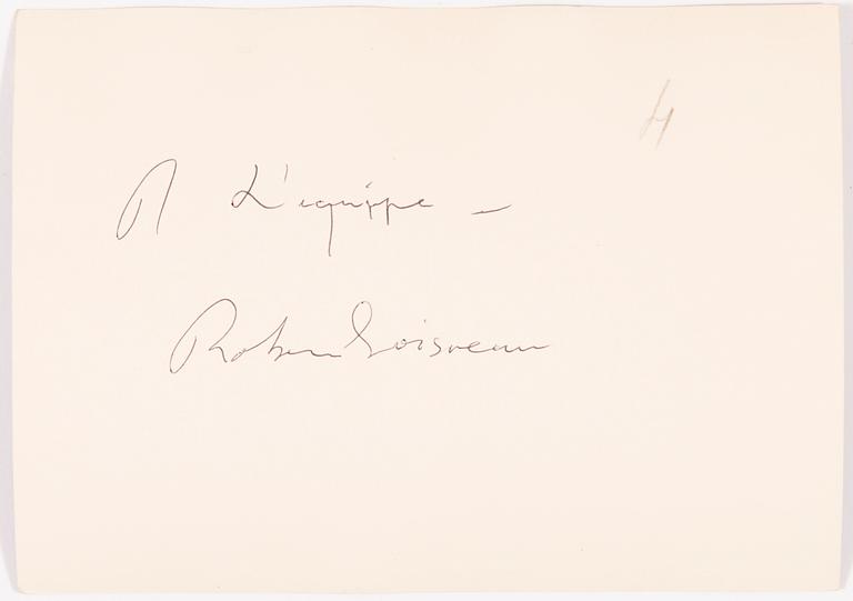 ROBERT DOISNEAU, gelatin silver print, signed a tergo.