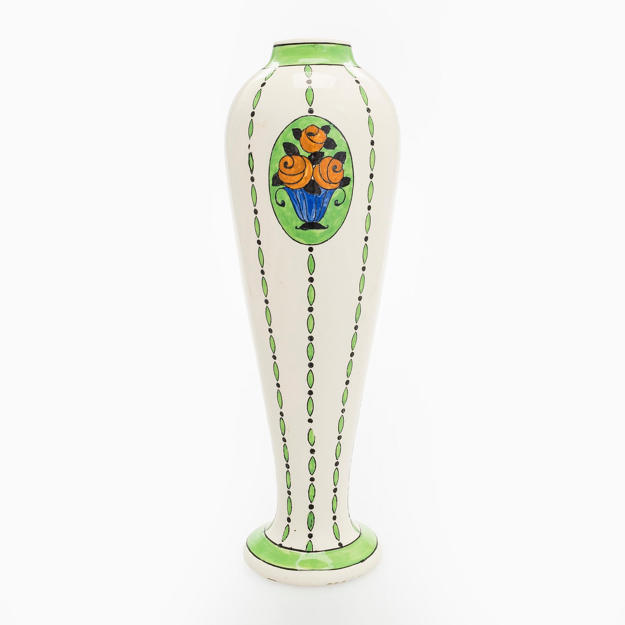 A ceramic vase, for Boch Freres, Belgium, 1920s.