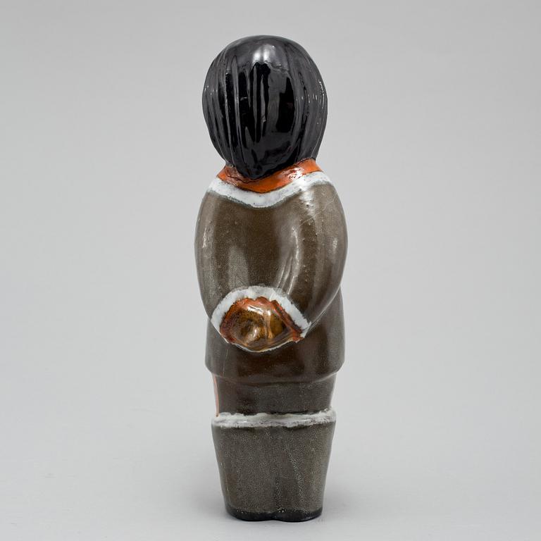 SKULPTURER, 2 st, lergods, Vicke Lindstrand, Ekeby, 1900-talets andra hälft.