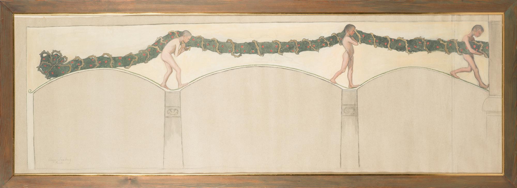 Hugo Simberg, Study for the fresco painting in the Tampere Cathedral.