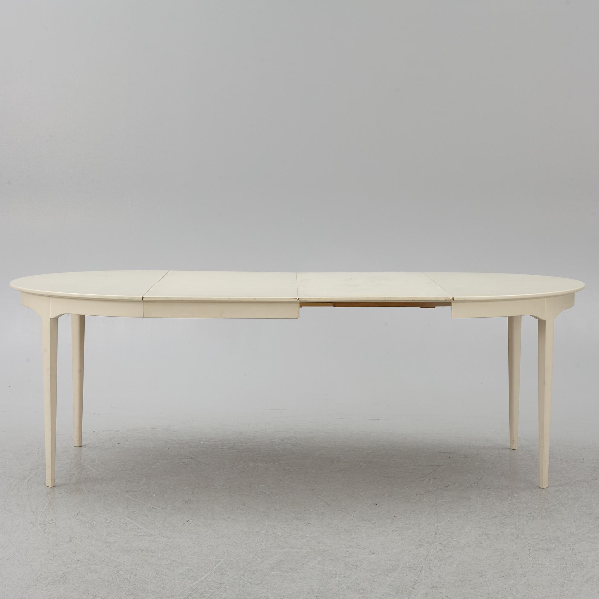 Carl Malmsten, dining table, 2 armchairs, 4 chairs, "Talavid", Waggeryd's Furniture Factory, second half of the 20th century.