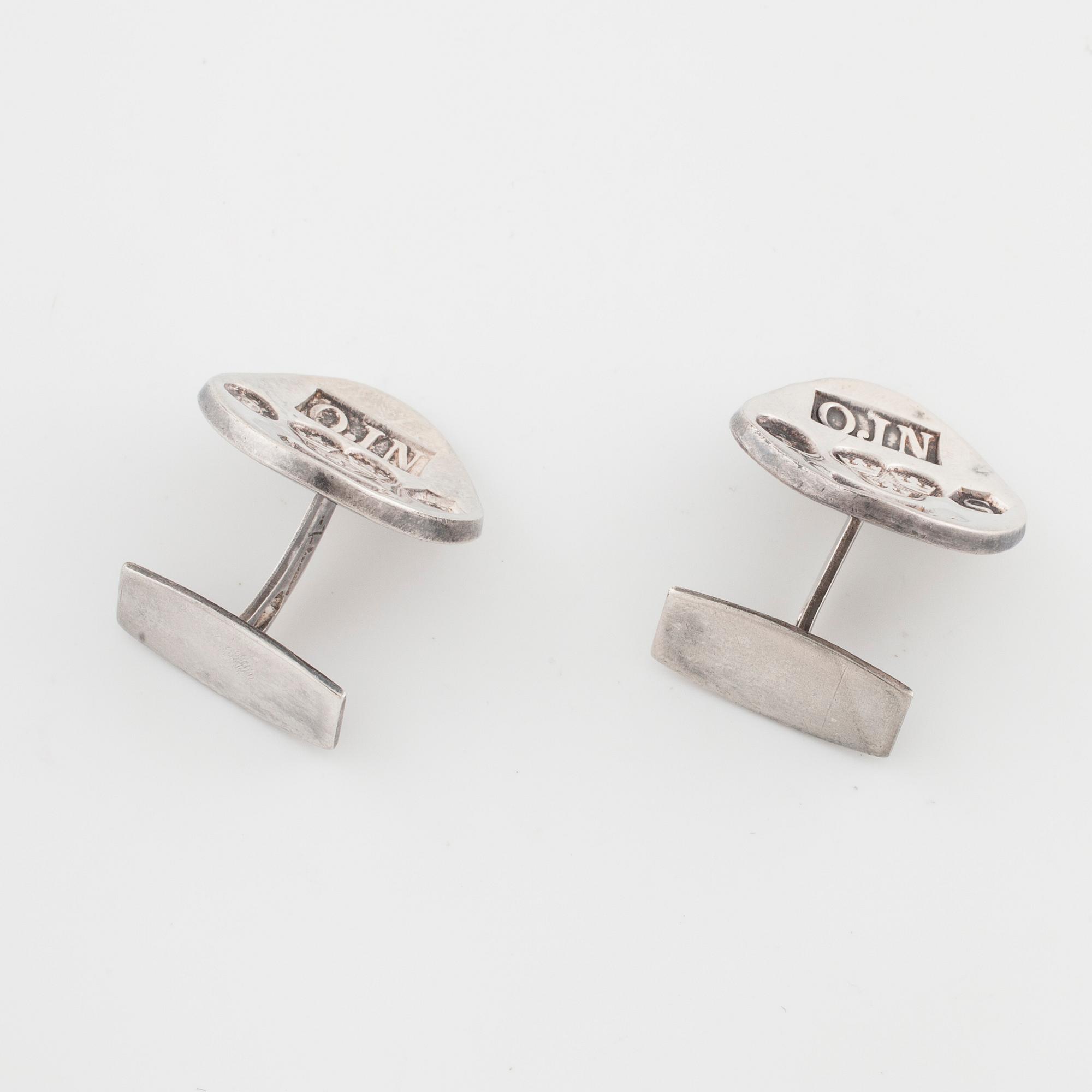 OWE JOHANSSON, Stockholm, 1972, manschettknappar.